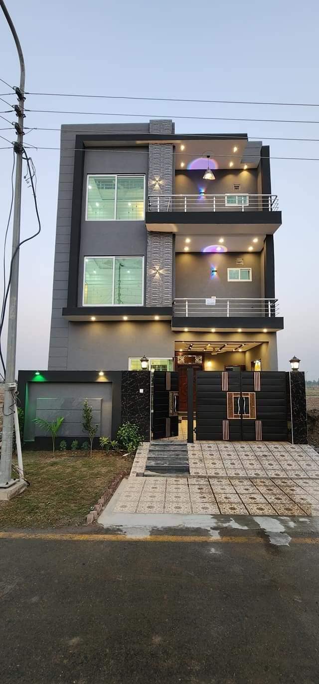 5 Marla brand new triple Story House for Sale in E Block Central Park Lahore