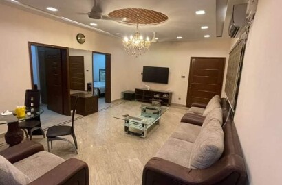 Fully furnished one bed appartment available for rent DHA defence mor Lahore